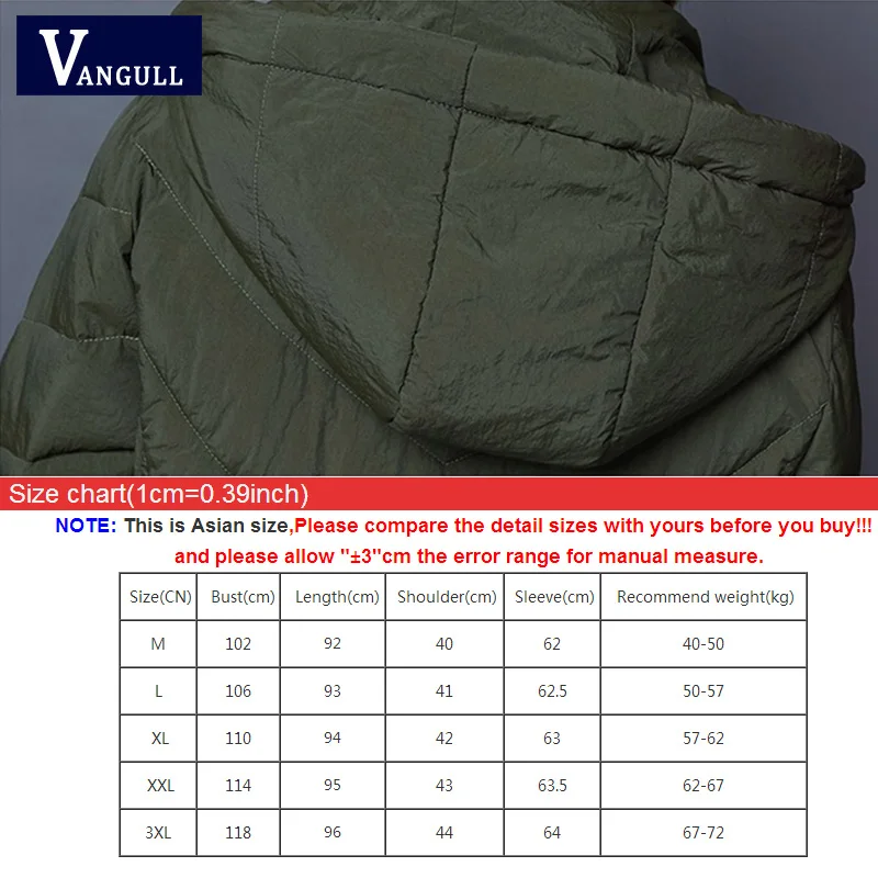 Женская куртка с капюшоном Vangull черная длинная толстая теплая парка хлопковой