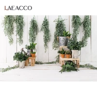 laeacco gray wood planks spring flowers tassel bucket floor baby child party portrait photo background photography backdrops