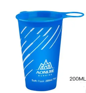 blue cup 200ml AONIJIE 170 мл 200 мл 250 мл 350 мл 500 мл 600 мл для бега, для спорта, для катания на велосипеде, мягкая бутылка воды складной ТПУ Мягкая термос мешок для воды - Цвет: blue cup 200ml