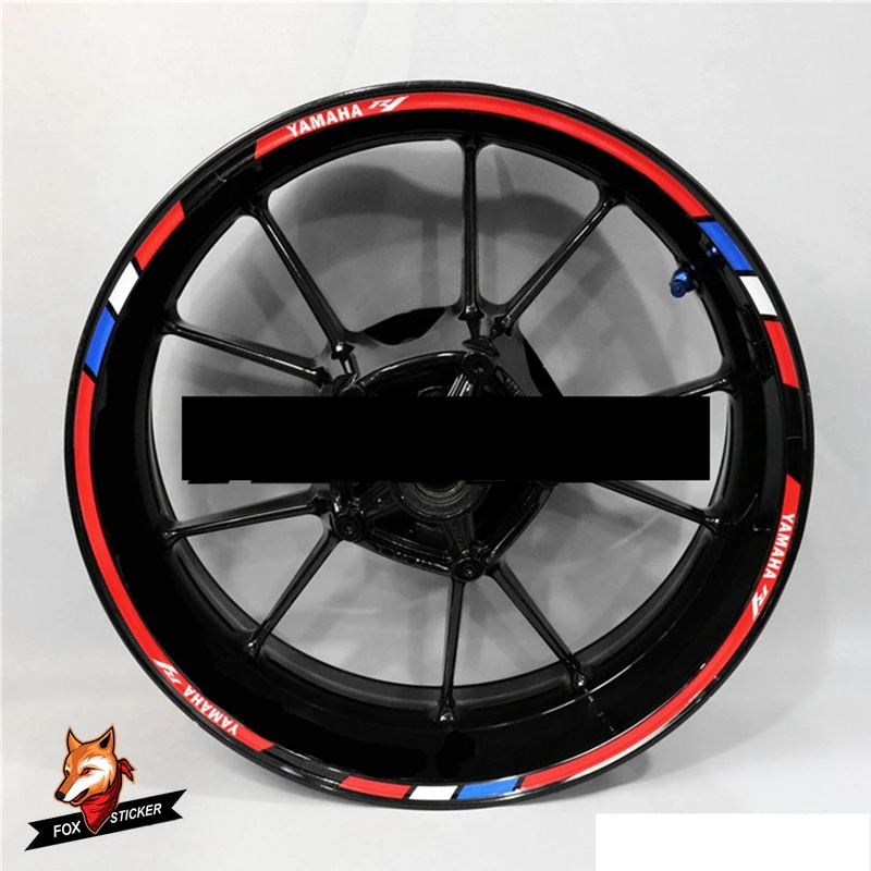 

Светоотражающая наклейка для мотоцикла Yamaha R1 R1m, Модифицированная наклейка на ступицу колеса, водонепроницаемая цветная полоса на обод кол...