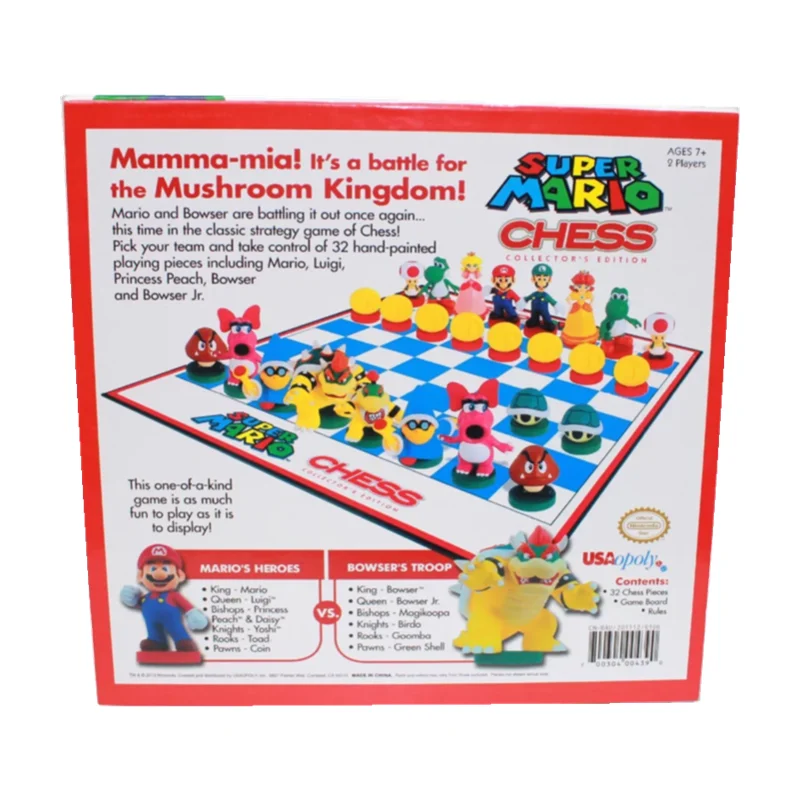 super mario chess classic game collectors edition board educational toy cartoon anime character model birthday christmas gift free global shipping