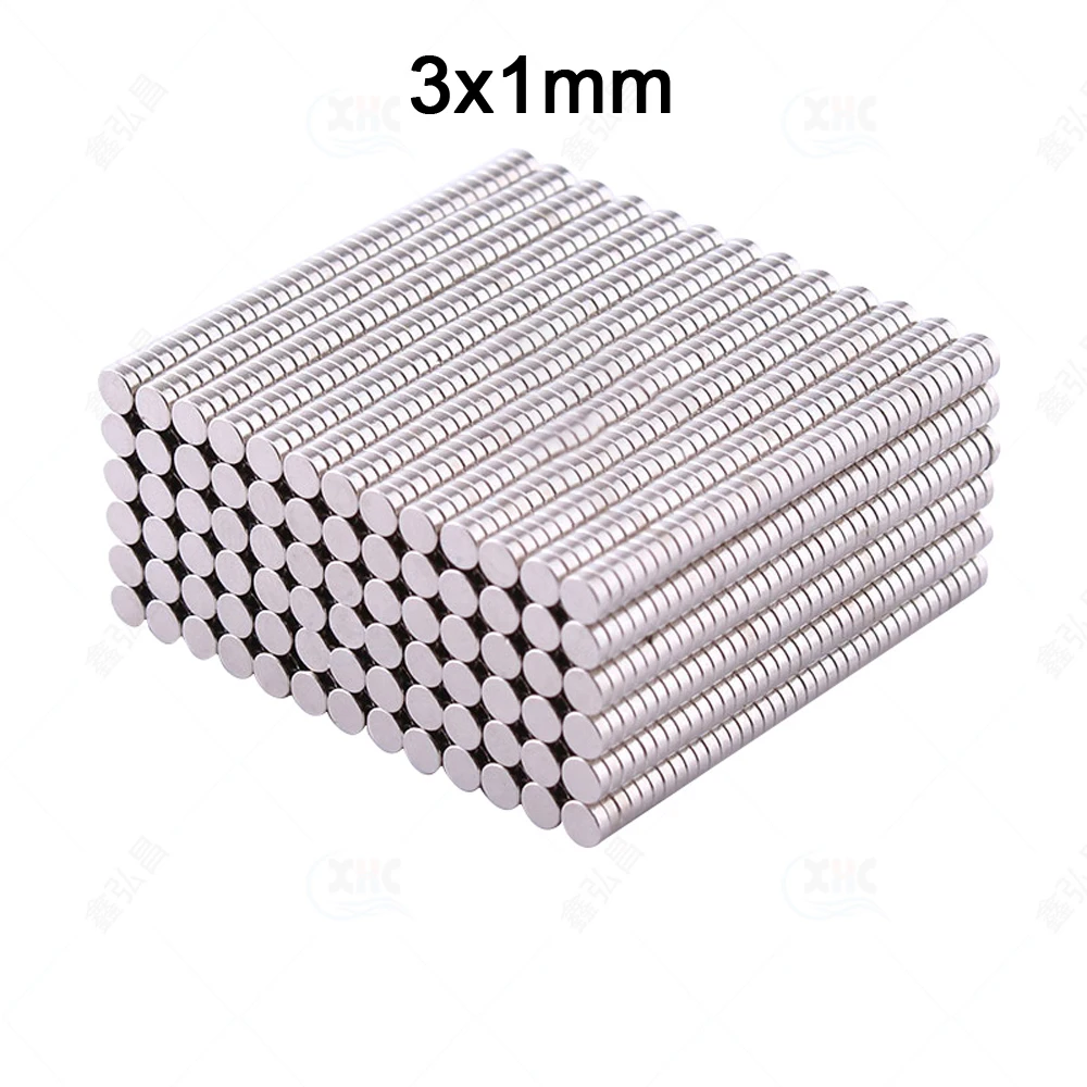 

10/20/50/100pcs Neodymium Magnets 3mm x 1mm Round Rare Earth Ring Disk Strong Craft Magnets N35