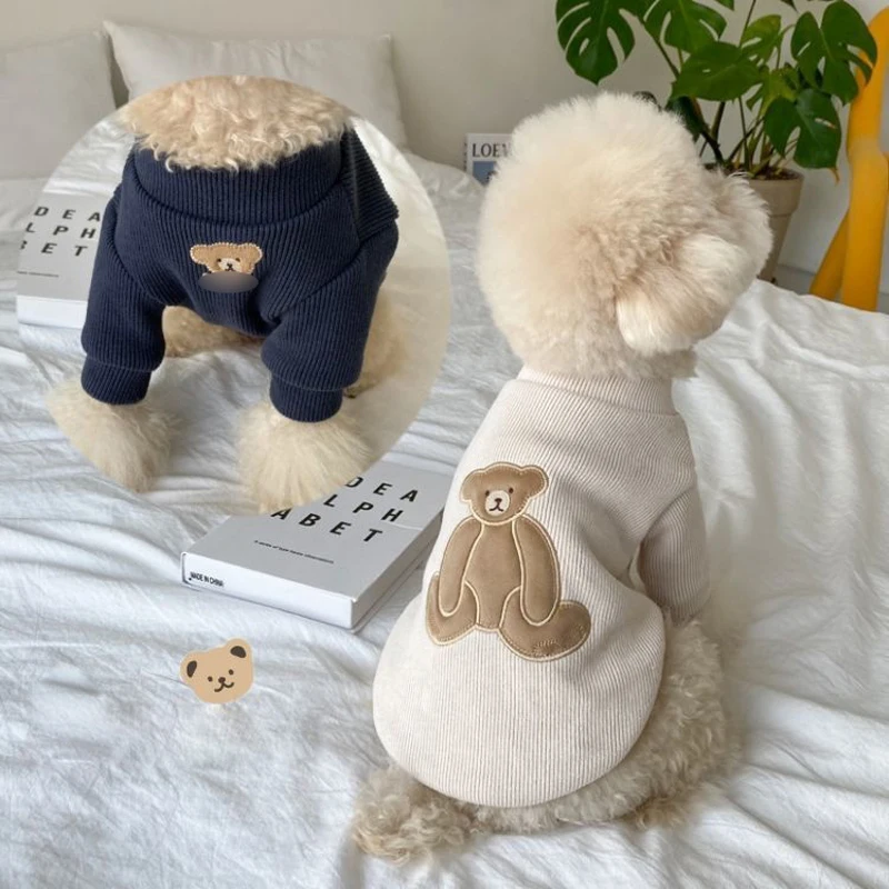 

Cute Dog Clothes Cartoon Bear Pets Cat Sweater Hoodies For Small Medium Dogs Sweatshirt Pullover Chihuahua Warm Cotton Clothing