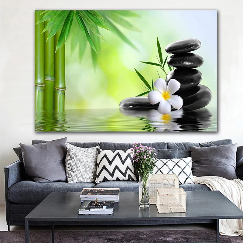 Современные картины на холсте Zen Giclee идеальные бамбуковые зеленые картина стену