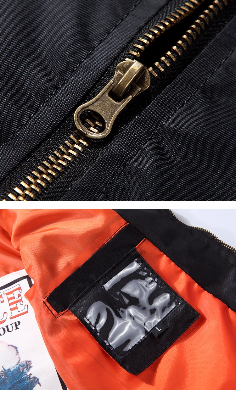 

Air bomber jacket men Military tactical jacket streetwear hip hop windbreaker clothes chaqueta hombre jaqueta Custom LOGO DIY