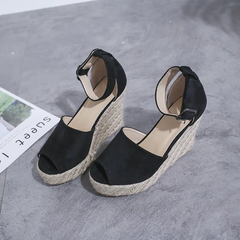 High Heels  Strap Open Toe Gladiator Platform Shoes Summer Sandals Ladies Woman Big Size 43