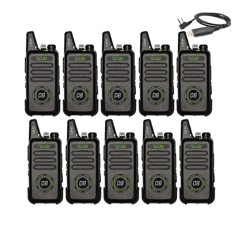 KD-C1plus-Black 10 шт. WLN KD-C1 Plus UHF мини Портативная рация с скремблером FM трансивер KD-C1 плюс двухстороннее радио Ham коммуникатор - Цвет: KD-C1plus-Black
