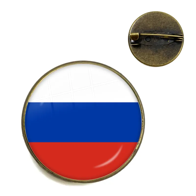 Национальный флаг Стеклянная брошь из кабошона Корея, сербиа, Россия, Словения, Аргентина, США, Турция, Испания, Доминика воротник булавки подарок - Окраска металла: 6