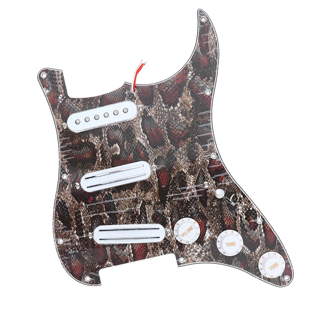 Двойной рельс Humbucker затактовый звукосниматель с одной катушкой Pickguard Prewired загруженный Pickguard для Fender ST гитары