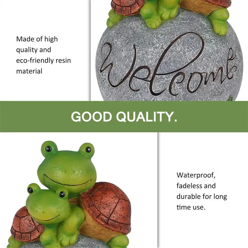5 дюймов садовая статуя черепахи орнамент Добро пожаловать на скале для улицы или