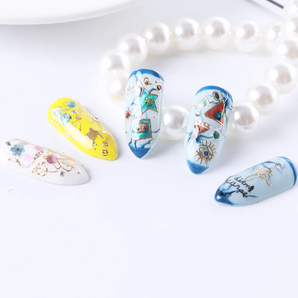 

Nail Sticker stick on Nail jewels Labret jewelry Gem-shape Moon love Sticker Nail Jewels for 3D Nail Art Accessory