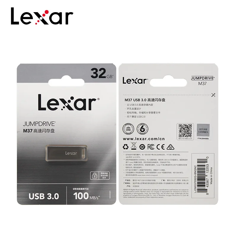 

Lexar JumpDrive M37 Metal USB 3.0 Pendrive 128GB 64GB 32GB Flash Drive High Speed Transfer Memory Stick U Disk