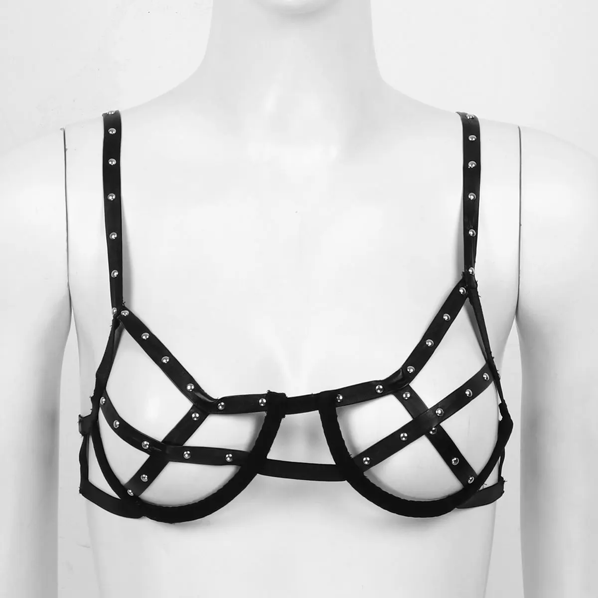 Горячее сексуальное женское нижнее белье эластичные бретельки с заклепками