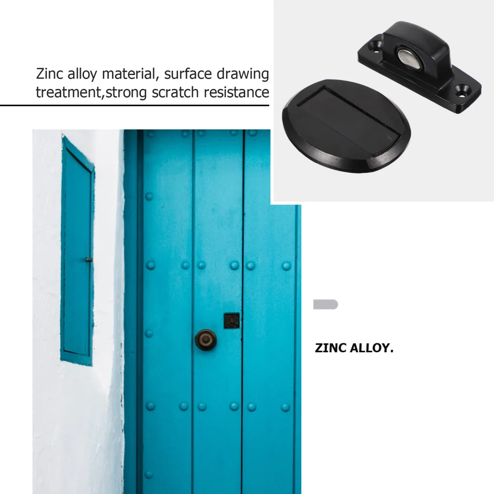 

1 Pc Door Stop Simple Door Catch Door Closer with Matching Screws (Black)