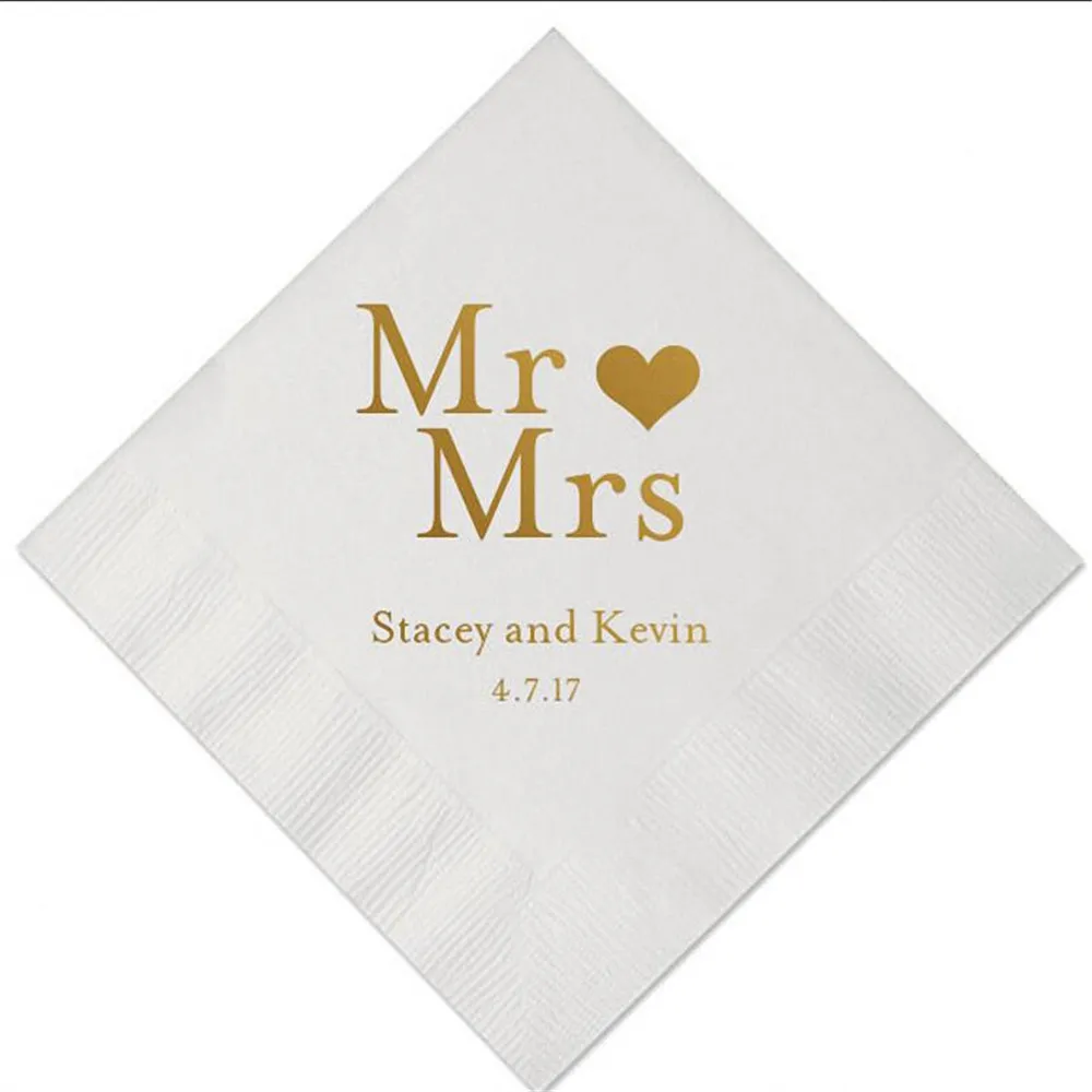 100 шт./лот персонализированное имя невесты жениха свадебное украшение для стола