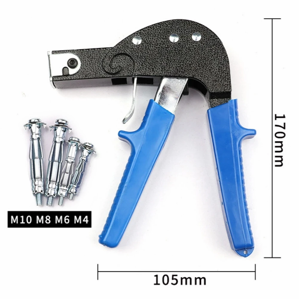 42PCS Hollow Wall Anchors Metal Cavity Plasterboard Plug Fixing Screw Riveter Nail Hand Tools Heavy Expansion Bolt Set |