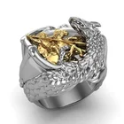 Мужское кольцо с драконом, в стиле ретро, в древнем римском стиле, уличное Ювелирное Украшение в стиле хип-хоп, Размер 7-13