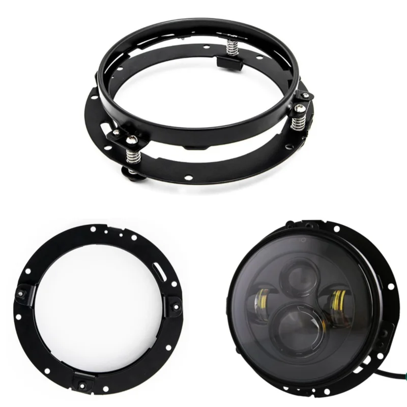 

7"inch Motorcycle LED Headlight DRL+4.5" LED Fog Passing Lights for Touring Softail Electra Glide Fat Boy Road King