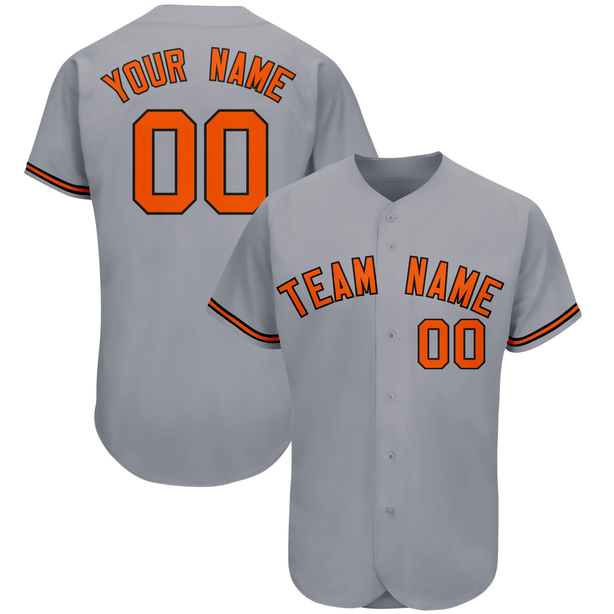 

Top Quality Customized Baseball Jersey Sew Name/Number Breathable Soft V-neck Button-down for Boy/Girl/Kids Big size Any Colour