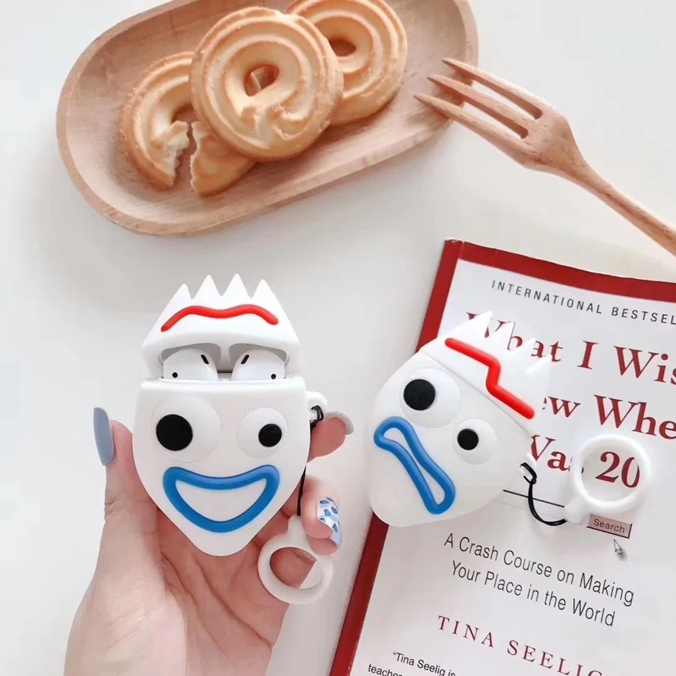 3D чехол для наушников для Airpods, чехол, силиконовый чехол с милым медведем для Apple Air pods 2, чехол для Earpods, чехол, ремешок для наушников 1