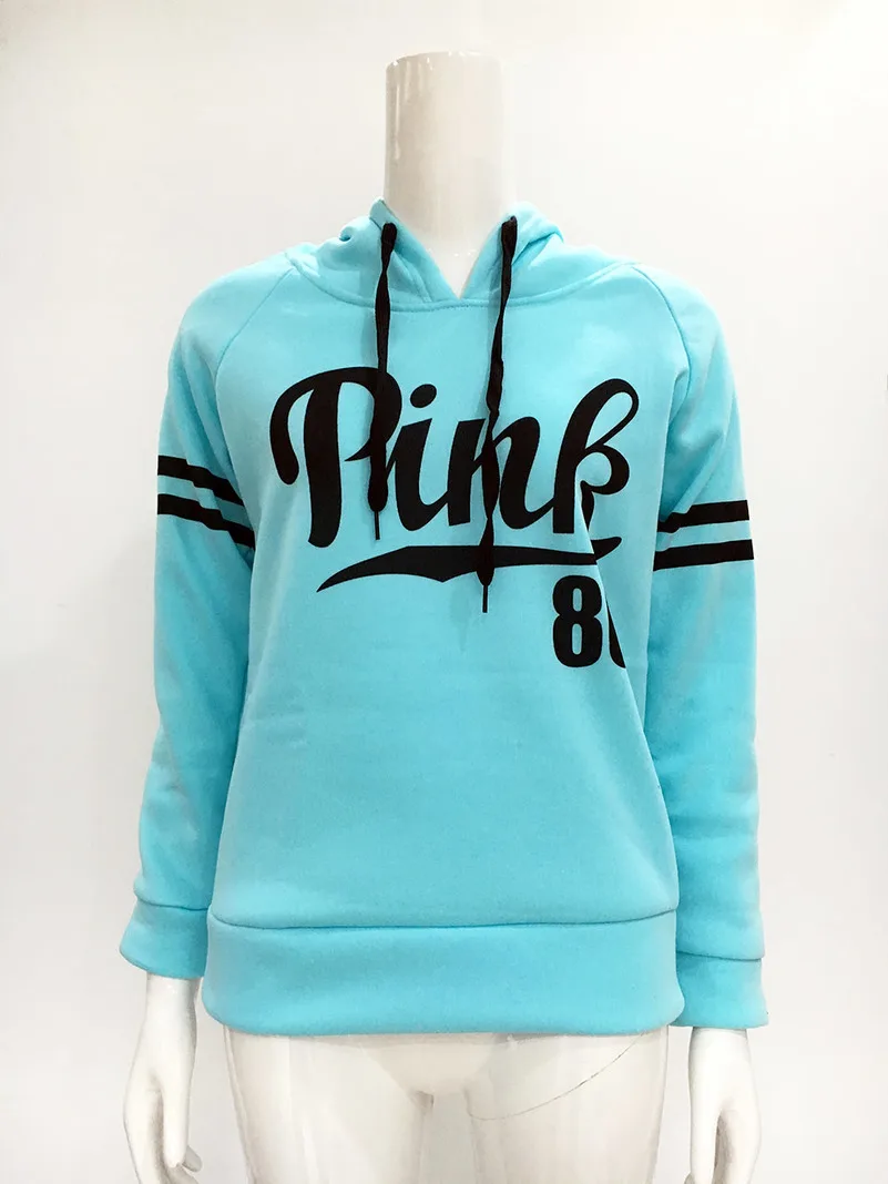 Pink Letter Hoodies Sweatshirts EuropeTops 2022 Women Casual Kawaii Harajuku Kpop Sweat Punk For Girls Clothing Korean