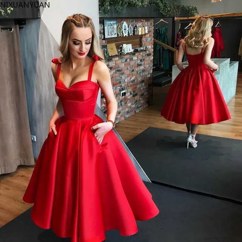 

Вечернее платье на тонких бретельках, вечернее платье, Vestido Noiva Sereia, красные атласные вечерние платья для выпускного вечера, недорогие плать...