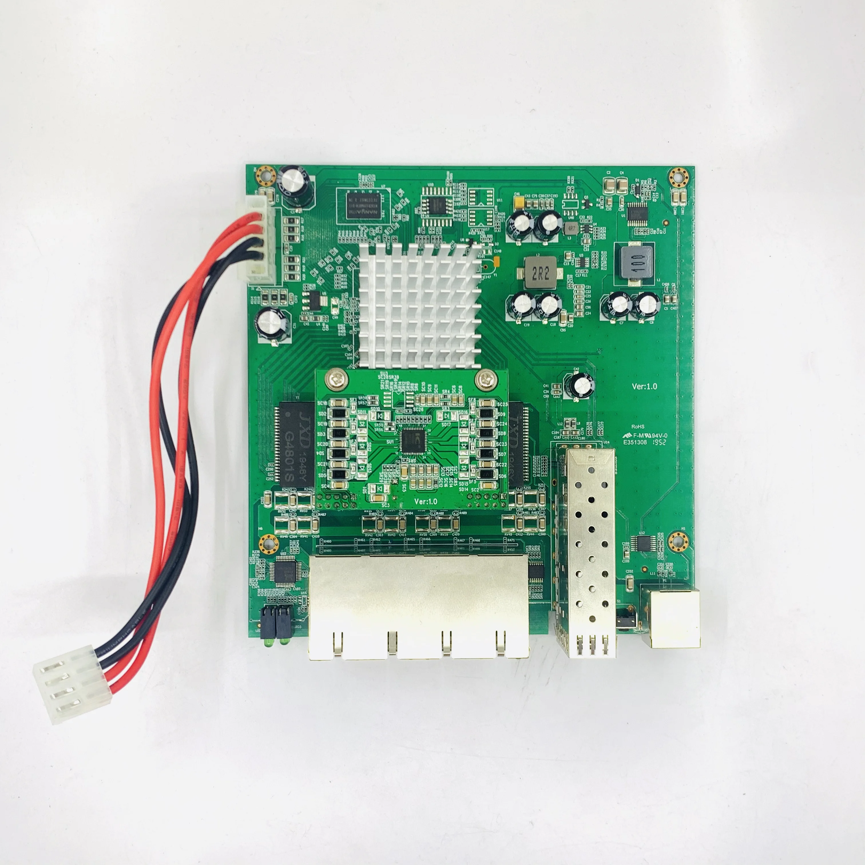 IP-коммутатор 8 портов 10/100 Мбит/с PoE Ethernet модуль коммутатора с 2 Гбит/с SFP-слотами