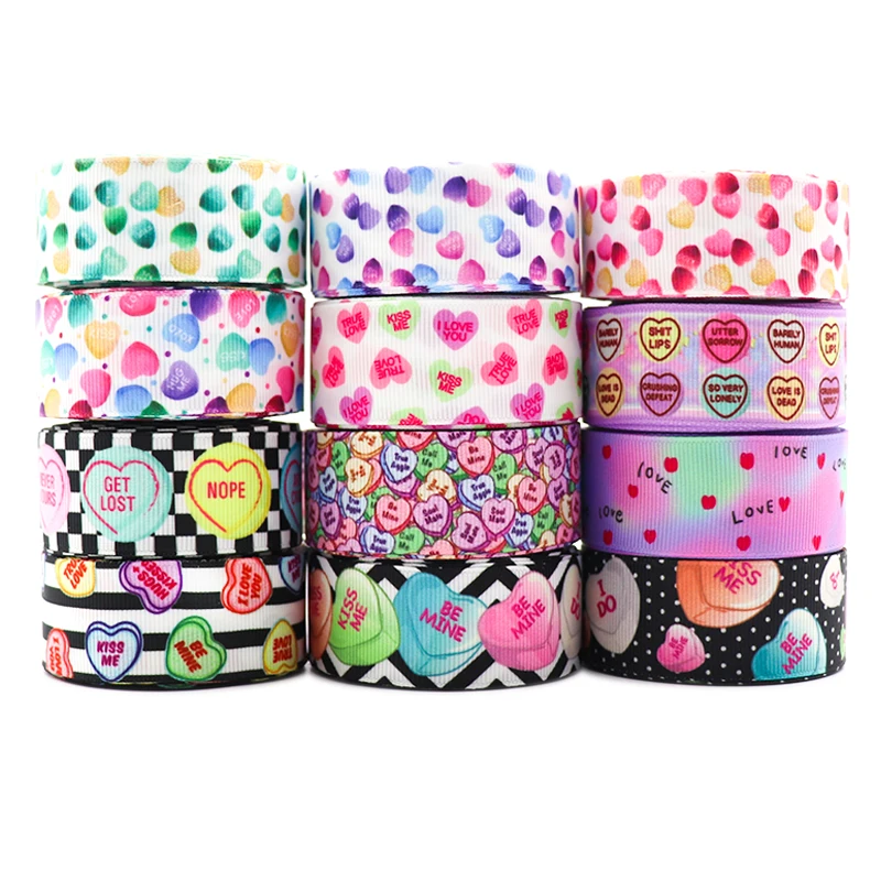 10 метров 1 &quot25 мм корсажная лента любовь ко Дню Святого Валентина печатных ленты