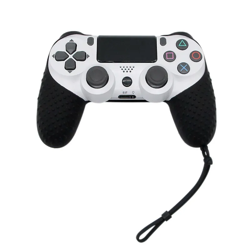 Мягкий силиконовый нескользящий чехол для геймпада Sony PS4 с ремешком|Чехлы| |