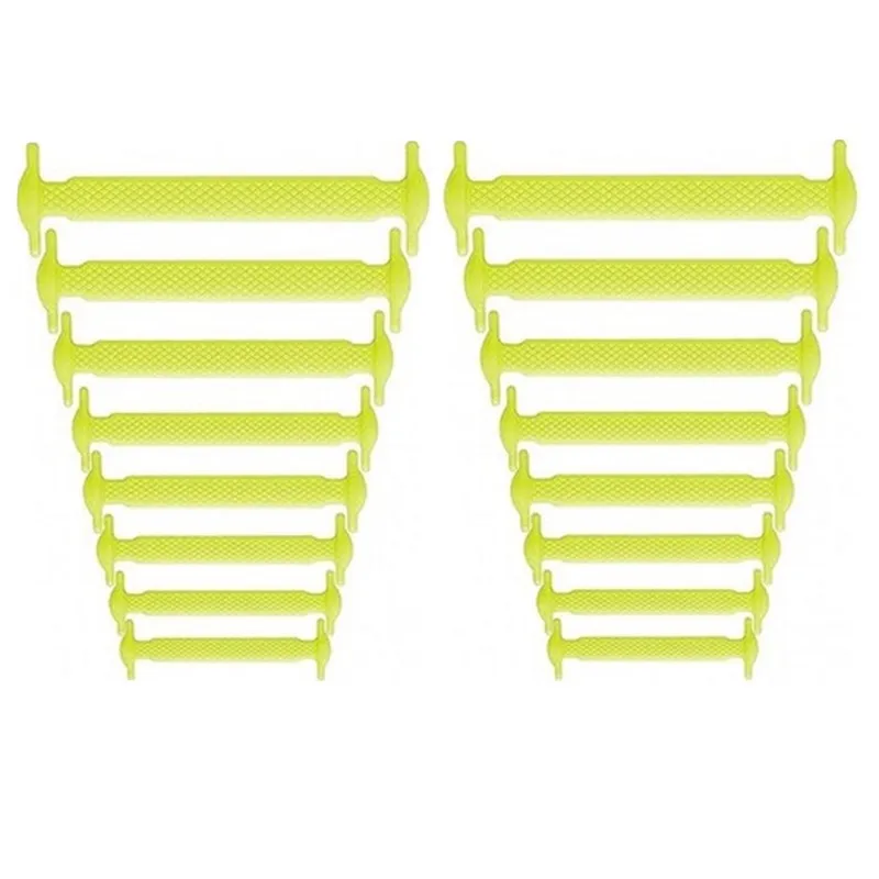 Yellow 8 пар/компл. силиконовые шнурки для детей и взрослых Многофункциональный эластичная обувь с гирлянды светодиодные шнурки без завязок для детей и взрослых; ботинки со шнурками; - Цвет: Yellow