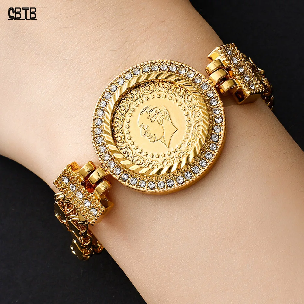 

Женский браслет с кристаллами, в турецком стиле