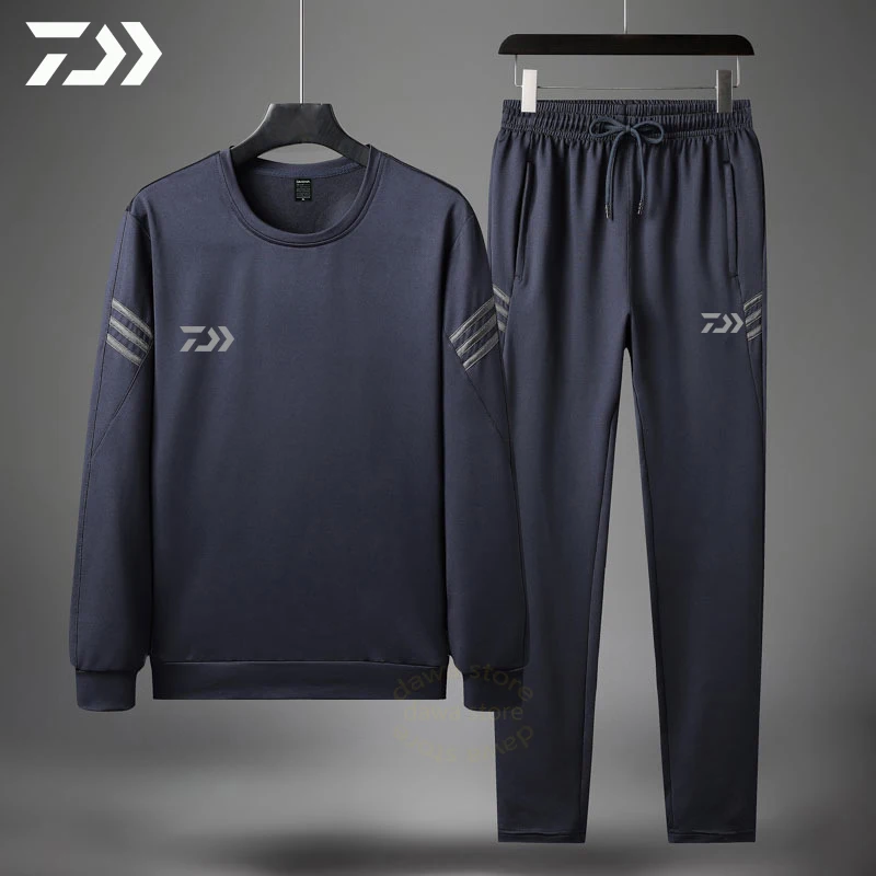 

Spring Autumn Fishing Suits Outdoor Sport Fishing Set Striped Fishing Clothing Men Sportswear Fishing Jacket Pants Suit