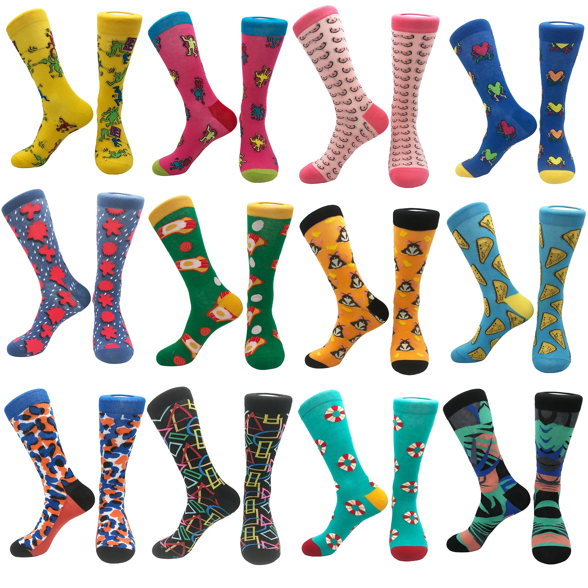 

Personality tube socks trend men's socks creative colorful leisure sports stockings couple ladies art unisex socks