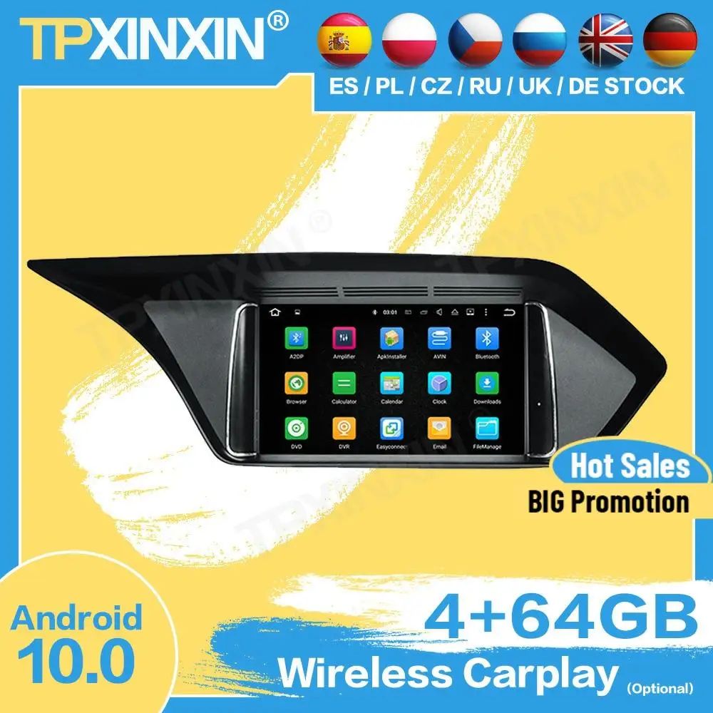 

Carplay Car Stereo Recorder Bluetooth Cassette Screen Receiver Android For Benz E W212 2015 2016 2017 GPS Player Audio Head Unit