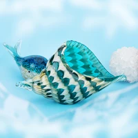 hd 8 9 hand blown seashell conch sculpture glass murano art style ocean animal paperweight home office decorative figurines