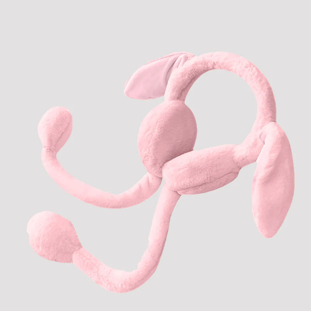 SAGACE мужские и женские плюшевые наушники длинные уши шапка кролик подушка