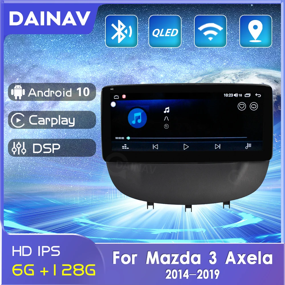 

Автомагнитола на Android, 128 ГБ, мультимедийный проигрыватель для Mazda 3 Axela 2014-2019, автомобильный GPS-навигатор, магнитофон, видеопроигрыватель HD