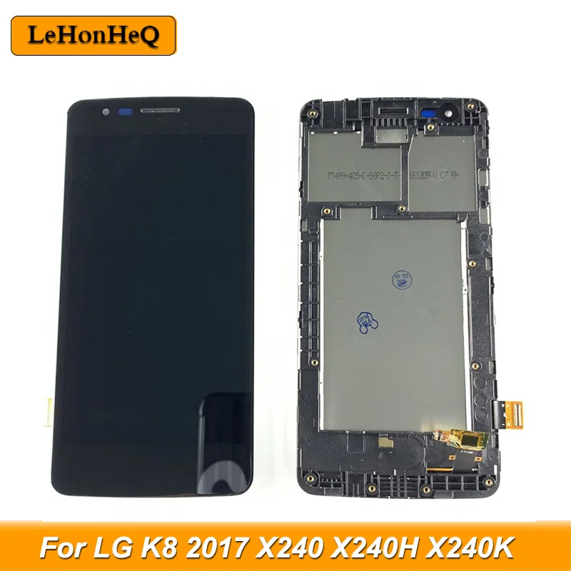 ЖК дисплей AAA + 5 0 дюйма для LG K8 2017 X240 X240H X240K кодирующий преобразователь сенсорного