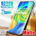 Защитная Гидрогелевая пленка для Xiaomi Redmi Note 10 Pro Max, 10s, 9, 9s, 8, 8t, 7, матовая, 3 шт.