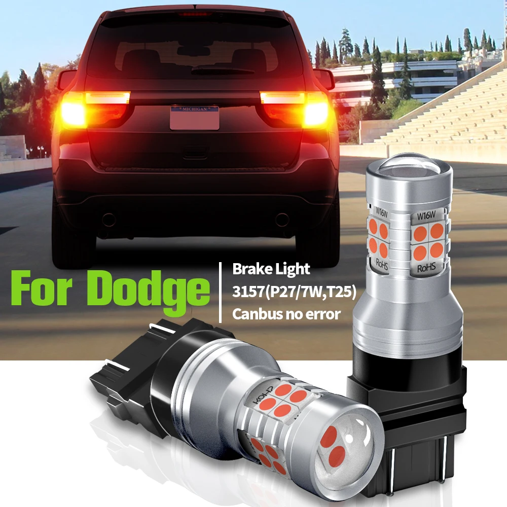 

2x LED Brake Light 3157 T25 Canbus For Dodge Avenger Caliber Charger Durango Journey Nitro Grand Caravan Dakota Viper Challenger