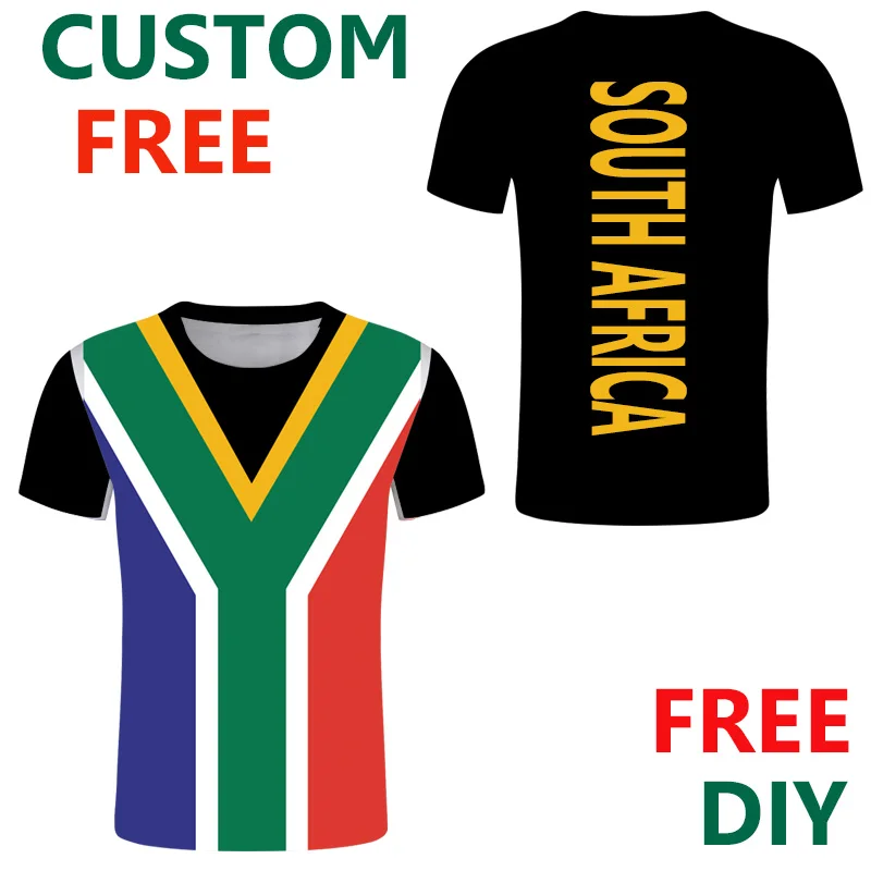 Южная Африка 3D пользовательские Для мужчин спортивные футболки с принтом