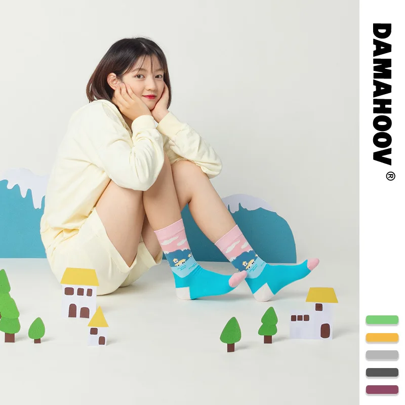 Носки с рисунком аниме модные персонализированные новинка для мужчин и женщин