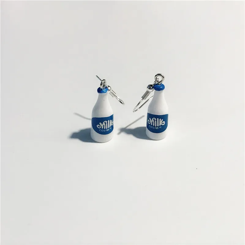 

OP3-8FH Novelty 3D Milk Bottle Dangle Earrings for Women Girls Playful Milk Bottle Earrings Valentine's Day Earrings Milk Bottle
