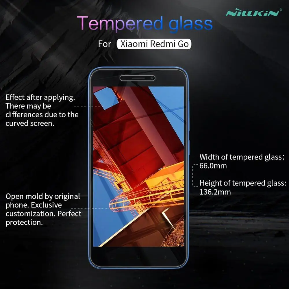 Защитное стекло для экрана Xiaomi Redmi Go оригинальное закаленное NILLKIN Защитная пленка
