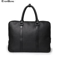 business office mens briefcase brand leather handbag male computer laptop bag women solid black tote casual 2021