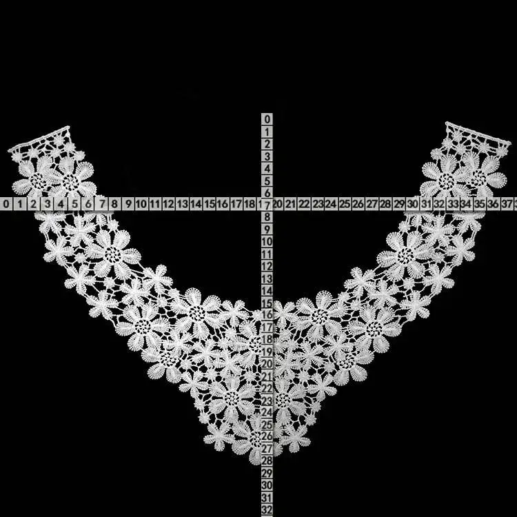 Вышивка с круглой горловиной для творчества искусственные Съемная воротники