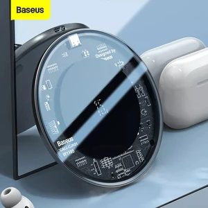baseus 15w qi wireless charger for iphone12 mini 11 pro max induction fast wireless charging pad for airpods for samsung xiaomi free global shipping