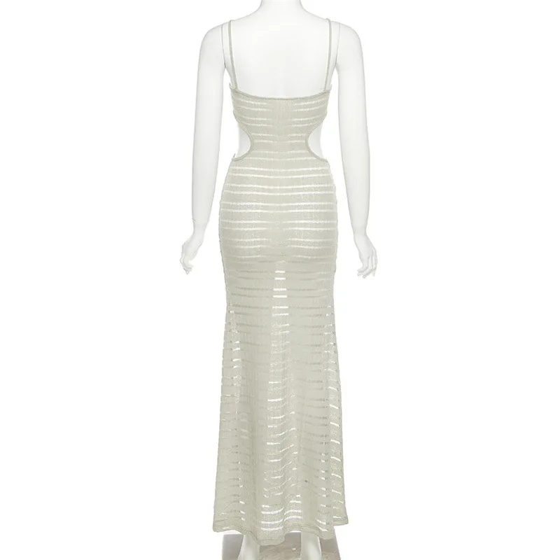 

DISEYAR 2021 Summer New Women's Bodycon Dress Sling Slim Sexy Hollow Slim Long length Dresses For Women Feminine Clothes Cute