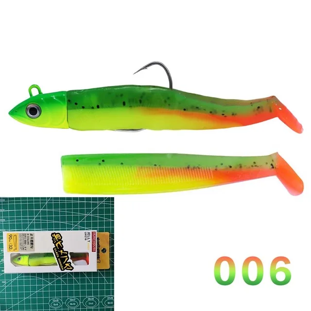006 Hunthouse черный minnow jig head Рыбалка Мягкая приманка, червь крючок 100 мм 25 г, новые рыболовные приманки мягкая Щука плавающая приманка muskies - Цвет: 006