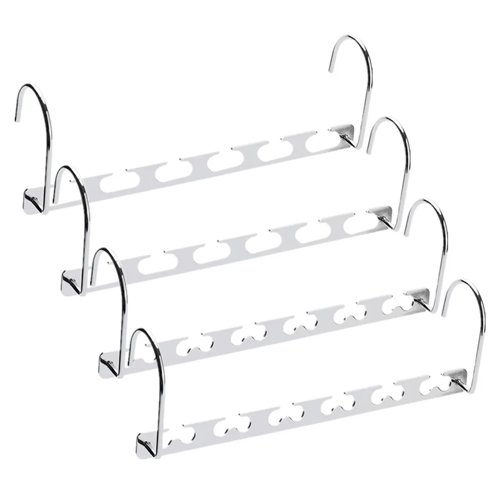 

4Pcs Wall-mounted Hanger Versatile Six-hole Hanger Practical Home Supplies